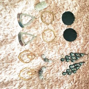 6 sets of earrings & 1 ring